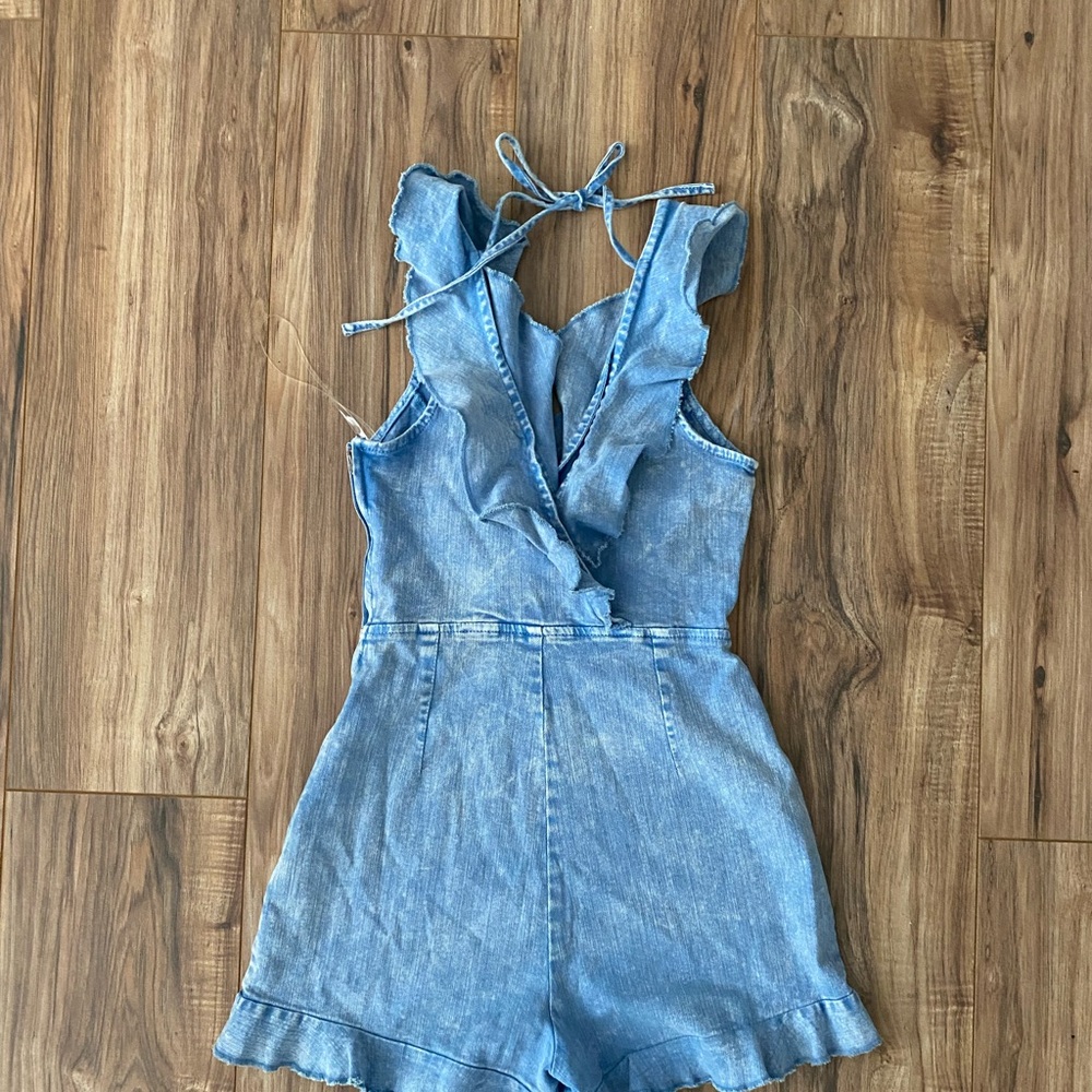 Denim Romper